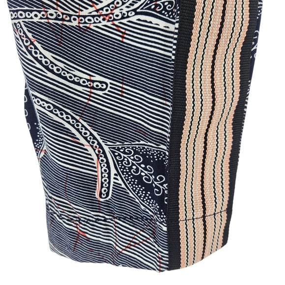 HEI HEI Lourinha Jogger Pants Navy Leaf High Rise Pull On Stretch Waist Medium - Picture 4 of 8